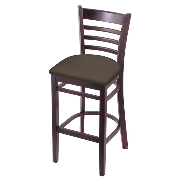 Holland Bar Stool Co 30" Bar Stool, Dark Cherry Finish, Canter Earth Seat 314030DC006 - main